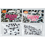 Dala Googly Eyes Black & White Basic 8mm 50's